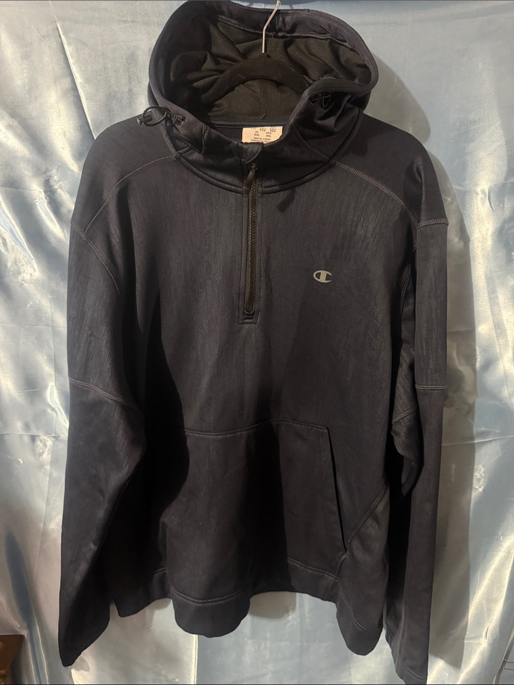 Champion Black Half-Zip Hooded Pullover